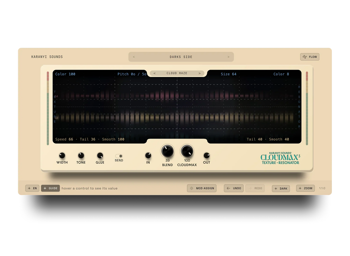 Cloudmax 3 by Karanyi Sounds, a granular delay and reverb plugin used as a Valhalla alternative for ambient reverb