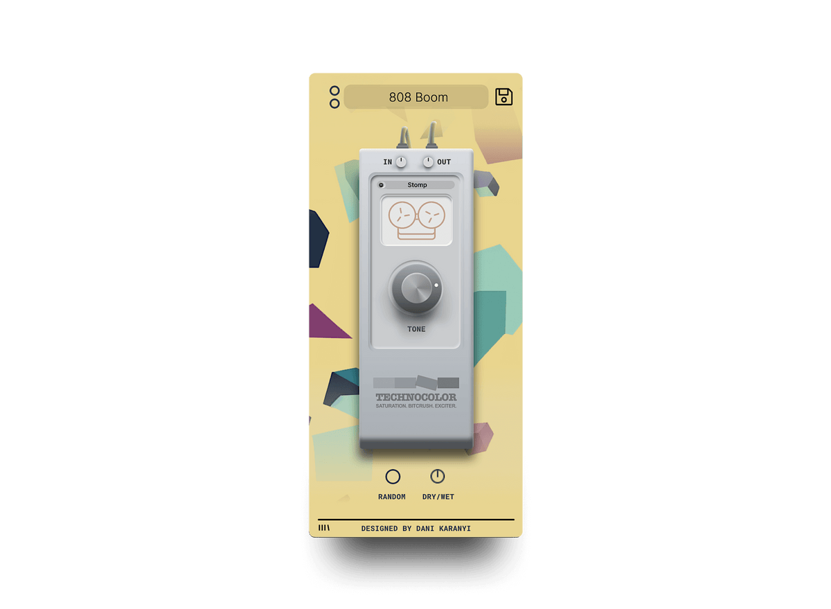 Technocolor saturation plugin with a single tone knob, a pick among the best saturation plugins for analog warmth