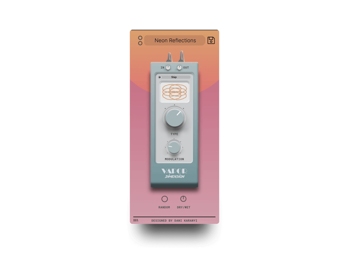 Vapor Dimension modulation plugin interface, one of the best chorus and phaser plugins in 2026