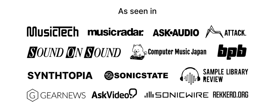 MusicTech / MusicRadar / Ask Audio / Sound on Sound / Computer Music Japan 掲載