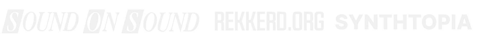 Sound On Sound, Rekkerd.org and Synthtopia logos