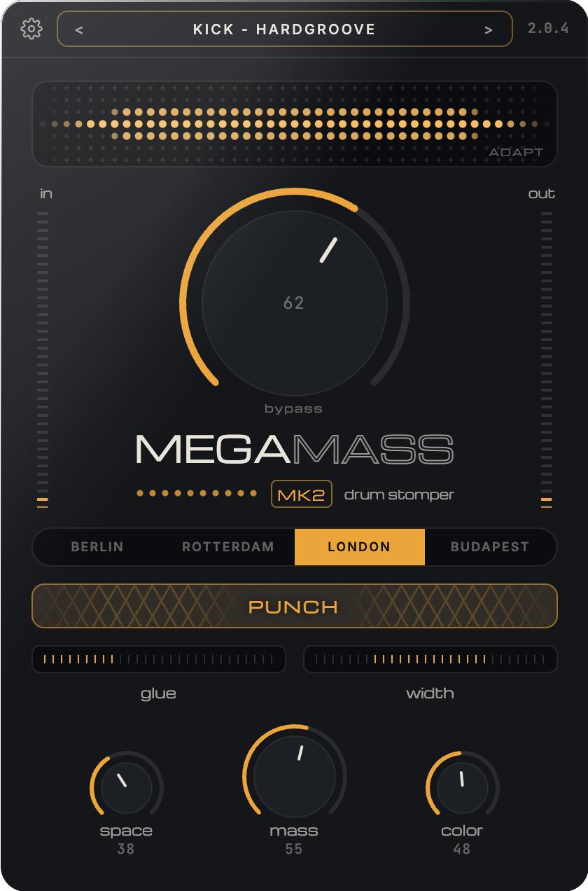 Megamass MK2, the full interface